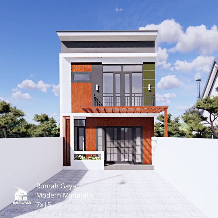 Desain rumah minimalis ukuran 5x15