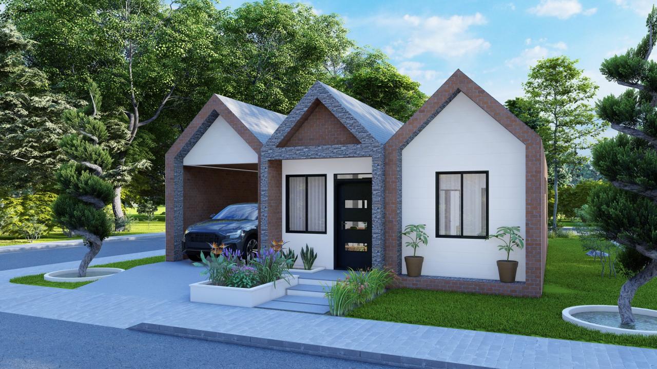 Rumah denah ukuran 10x12 minimalis disimpan