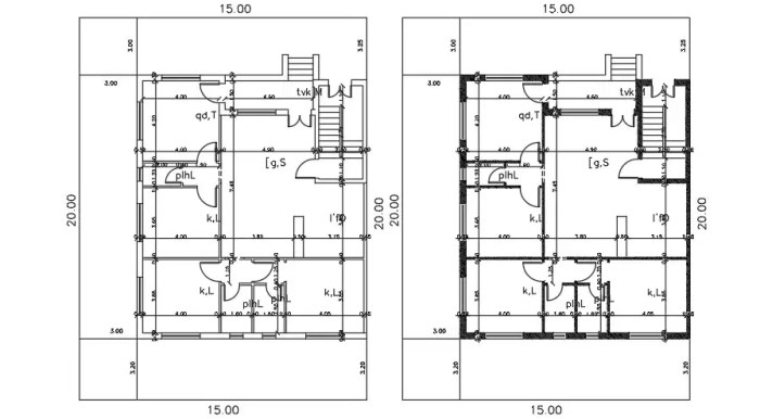 Desain rumah tanah 15x20