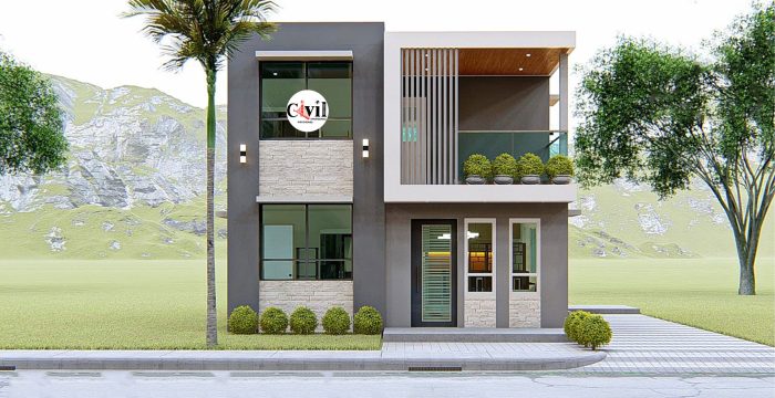 Desain rumah murah minimalis 2 lantai