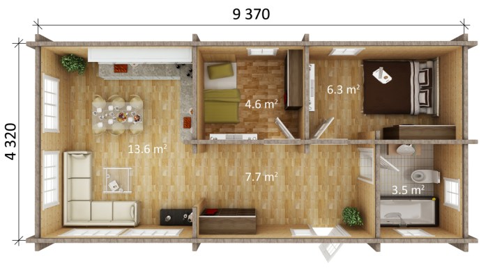 Desain rumah ukuran 36