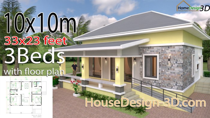 Desain rumah ukuran 10x10 2 lantai