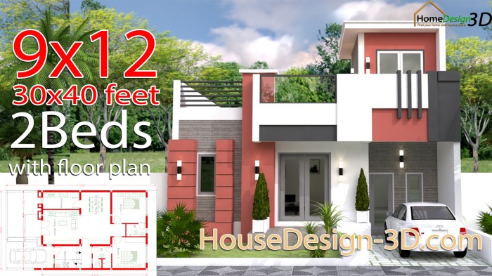 Desain rumah ukuran 9 x 12