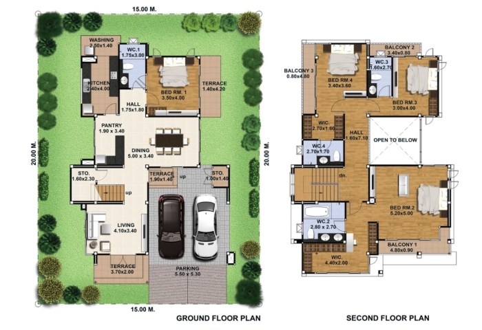 Desain rumah tanah 15x20