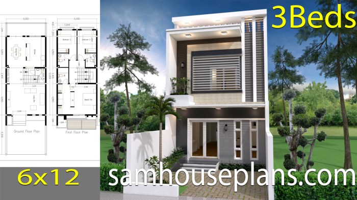 Desain rumah ukuran 6 x 12