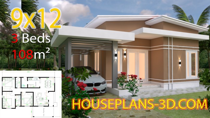 Desain rumah ukuran 9 x 12