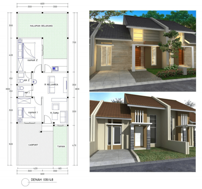 Desain rumah ukuran 12 x 17