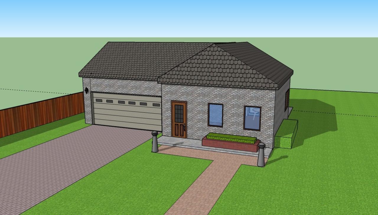 Desain rumah sederhana sketchup