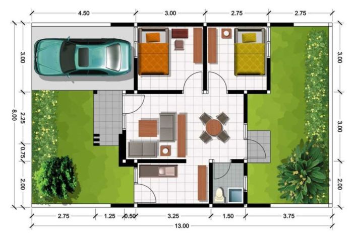 Desain rumah minimalis type 36 50