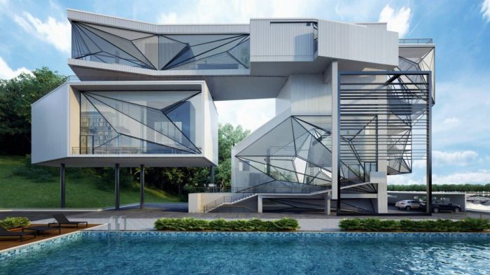 Desain rumah modern unik